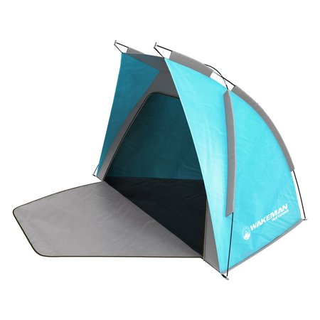 WAKEMAN Beach Tent Sun Shelter - Sport Umbrella with UV Protection and Carry Bag by Outdoors 75-CMP1083